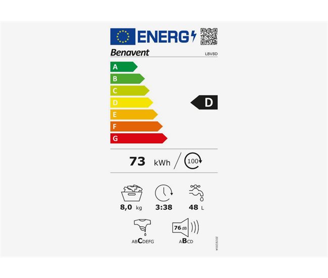 Conforama Lavadora Carga Frontal BENAVENT LBV8D 8kg 1000 RPM