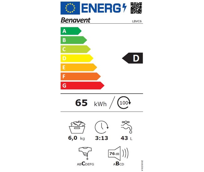 Conforama Lavadora Carga Frontal BENAVENT LBVC6 6kg 1000 RPM