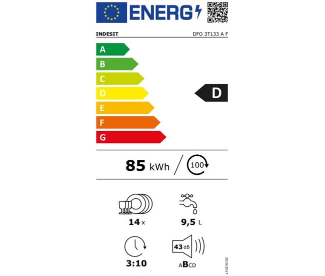Conforama Lavavajillas 60cm 14 Cubiertos Color Blanco INDESIT DFO 3T133 A F