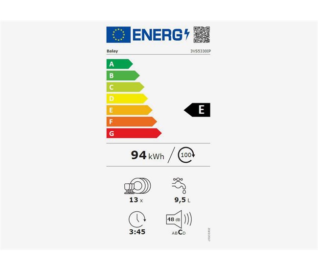 Conforama Lavavajillas BALAY 3VS5330IP 60cm 13 Servicios