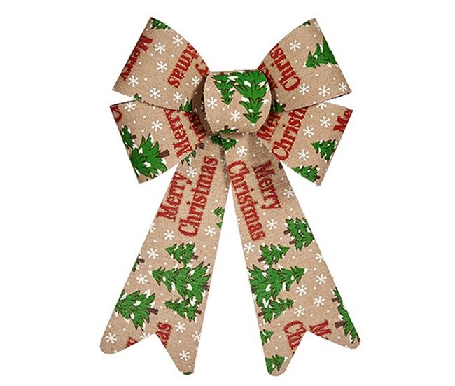Conforama Lazo Merry Christmas Adorno Navideño Multicolor PVC 16 X 24 X 4 Cm (12 Unidades)