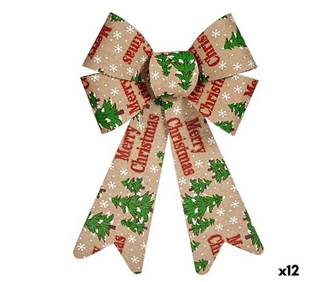 Conforama Lazo Merry Christmas Adorno Navideño Multicolor PVC 16 x 24 x 4 cm (12 Unidades)