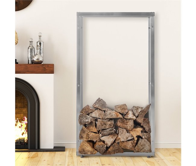 Conforama Leñero Keri De Acero Inoxidable Acero Inoxidable 25X150X80 Cm