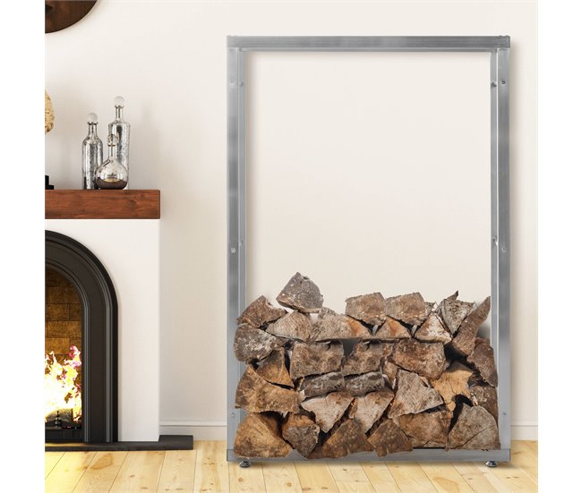 Conforama Leñero Keri De Acero Inoxidable Acero Inoxidable 25X150X100 Cm