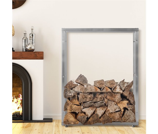 Conforama Leñero Keri De Acero Inoxidable Acero Inoxidable 25X125X100 Cm