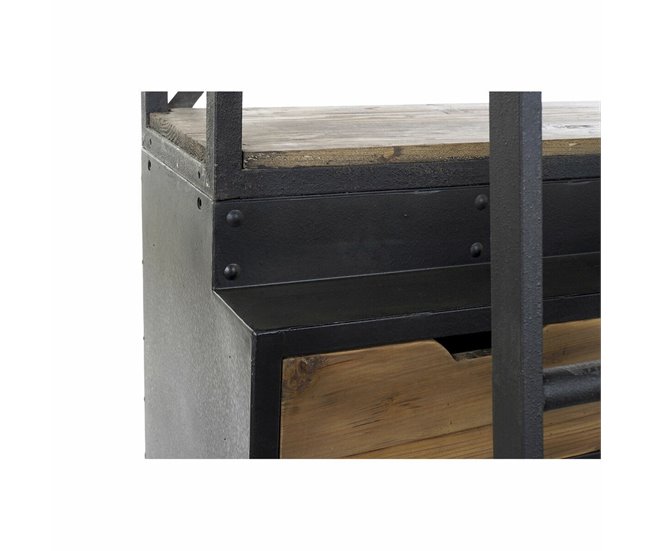 Conforama Librería DKD Home Decor Metal Aluminio Pino (160 X 45 X 243 Cm)