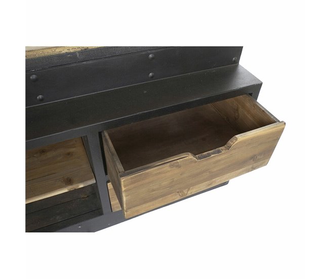 Conforama Librería DKD Home Decor Metal Aluminio Pino (160 X 45 X 243 Cm)