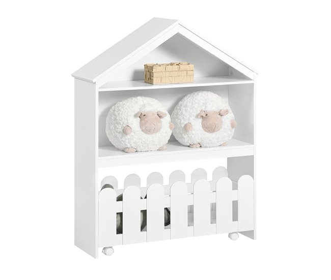 Conforama Librería Infantil con 1 Cajón móvil Estantería Infantil de Juguetes y Libros 91 x 30 x 114cm KMB52-W SoBuy
