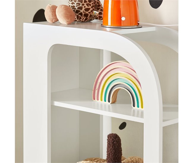 Conforama Librería Para Niños Con 2 Cestas Y 2 Estantes SoBuy KMB67-W Blanco 50x26x110 Cm