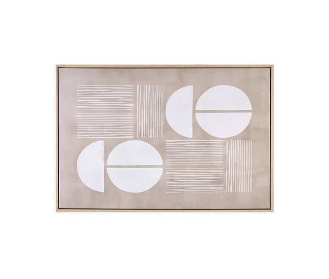 Conforama Lienzo enmarcado abstracto beige 63 x 93 cm RACALE