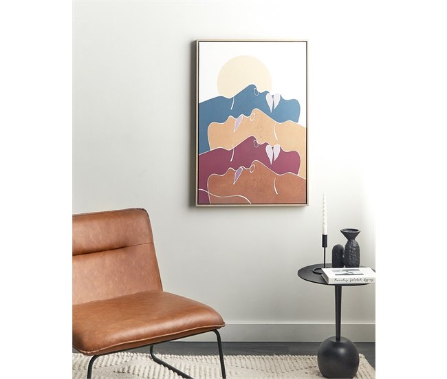 Conforama Lienzo Enmarcado Abstracto Multicolor 63 X 93 Cm FASANO
