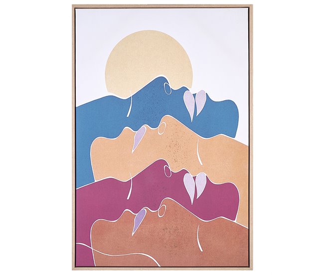 Conforama Lienzo enmarcado abstracto multicolor 63 x 93 cm FASANO