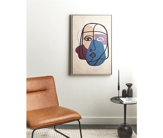 Conforama Lienzo Enmarcado Mujer Multicolor 63 X 93 Cm BINETTO