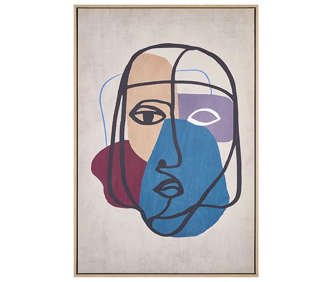 Conforama Lienzo enmarcado mujer multicolor 63 x 93 cm BINETTO