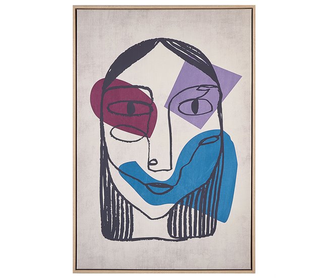 Conforama Lienzo enmarcado mujer multicolor 63 x 93 cm TORITTO