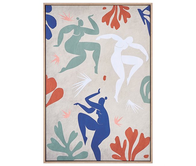 Conforama Lienzo enmarcado mujeres multicolor 63 x 93 cm LUCERA