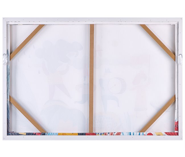 Conforama Lienzo Enmarcado Personajes Multicolor 93 X 63 Cm BIBBIENA