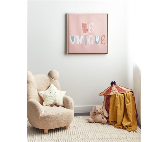 Conforama Lienzo Enmarcado Texto Rosa 63 X 63 Cm TAURISANO