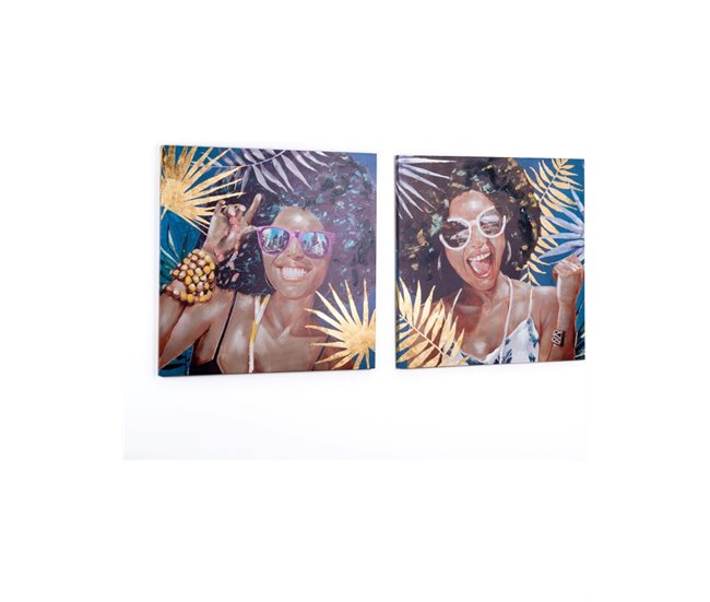 Conforama Lienzos Presume De Casa Anastasia80*80*3multicolorlienzo Sobre Bastidor Madera