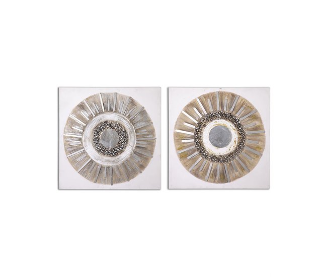 Conforama Lienzos Presume De Casa Universe80*80*3plateado Y Doradolienzo