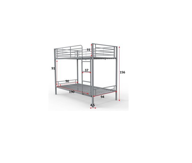 Conforama Litera 90x190 Con Barrera Protectora JORDAN