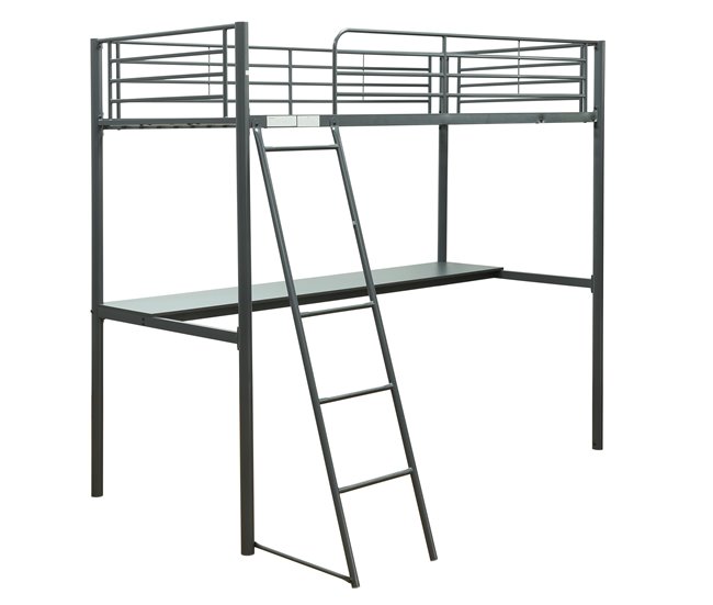 Conforama Litera Loft LEBRON Con Escritório Y Cama Superior