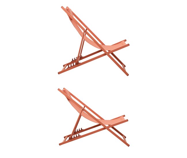 Conforama Lote De 2 Sillas CYPRUS - Textil Terracota-estructura Terracota