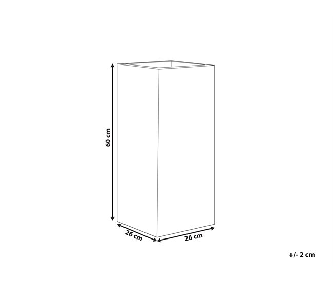 Conforama Maceta Cuadrada Gris Pardo 26 X 26 X 60 DION