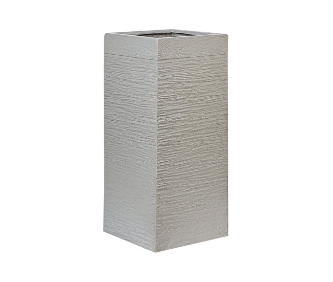 Conforama Maceta Cuadrada Gris Pardo 26 X 26 X 60 DION