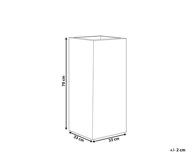 Conforama Maceta Cuadrada Gris Pardo 33 X 33 X 70 Cm DION