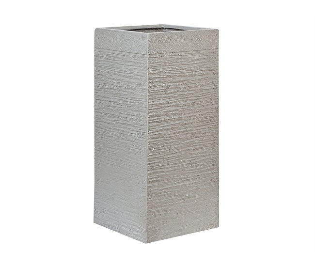 Conforama Maceta Cuadrada Gris Pardo 33 X 33 X 70 Cm DION