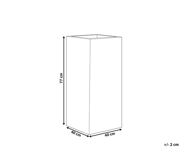 Conforama Maceta Cuadrada Gris Pardo 40 X 40 X 77 Cm DION