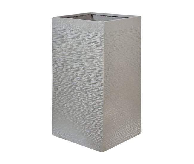 Conforama Maceta Cuadrada Gris Pardo 40 X 40 X 77 Cm DION