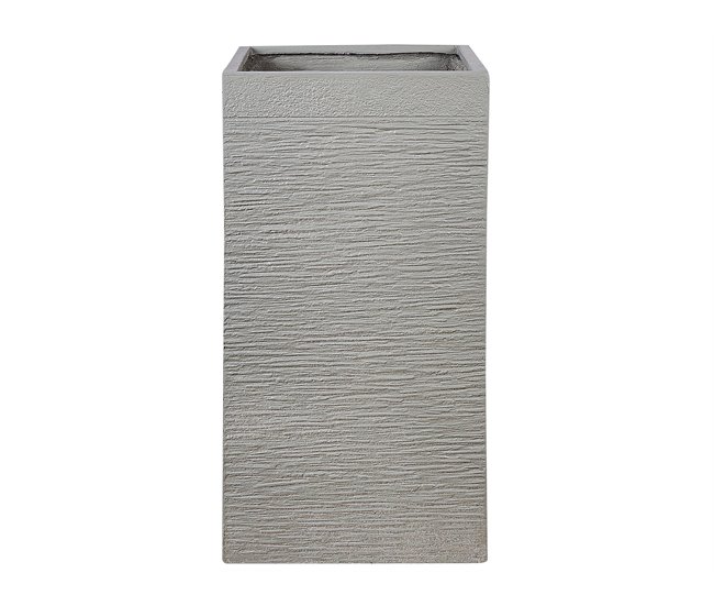 Conforama Maceta cuadrada gris pardo 40 x 40 x 77 cm DION
