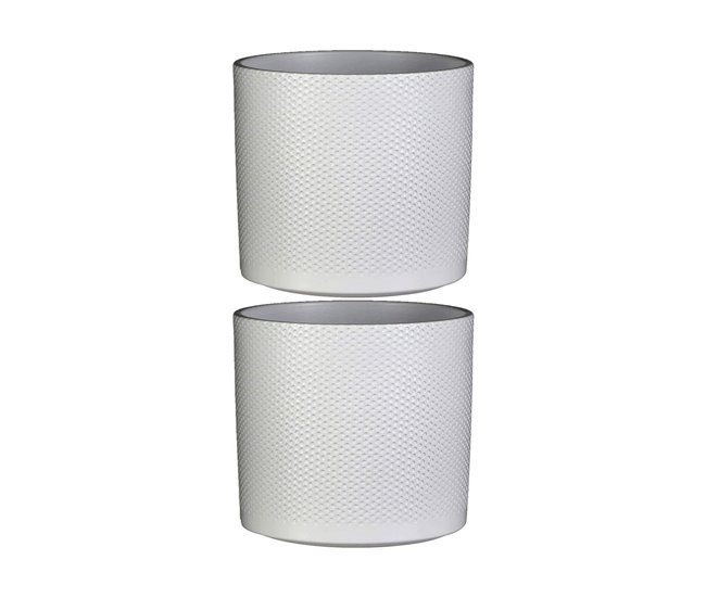 Conforama Macetero Mica Decorations Cerámica Blanco