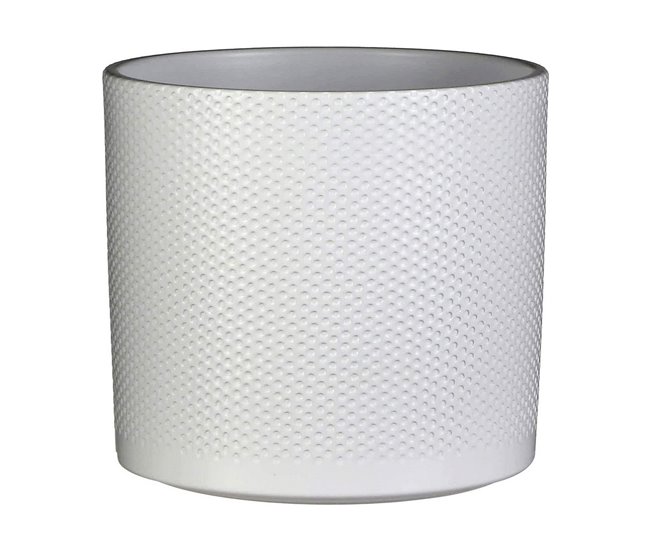 Conforama Macetero Mica Decorations Cerámica Blanco