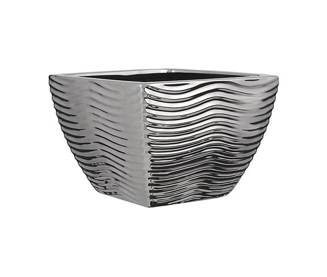 Conforama Macetero Mica Decorations Cerámica Plateado