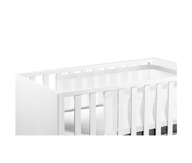 Conforama Malla Transpirable Oxygen© De Cuna Bebé 60x120 Con Tela Transpirable 100% (sin Relleno). Previene Riesgo De Asfixia. Lovely Bear