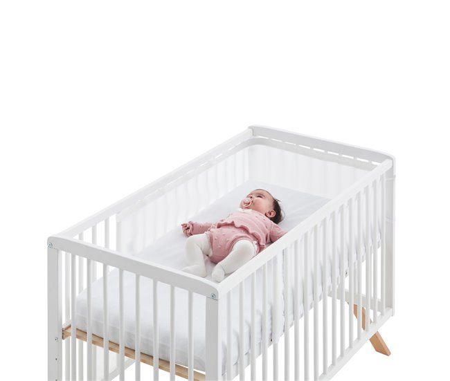 Conforama Malla transpirable Oxygen© de cuna bebé 60x120 con tela transpirable 100% (sin relleno). Previene riesgo de asfixia. Lovely Bear