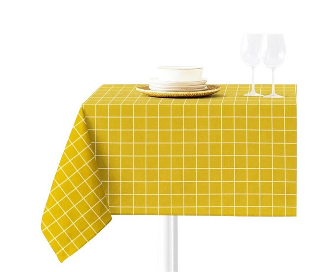 Conforama Mantel Odín Mostaza Odín - Amarillo - Mesa 90x90 (150x150)