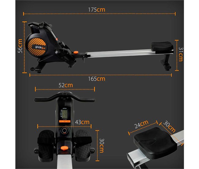Conforama Máquina Remo Trainer IMPULSE Resistencia Magnética Plegable Fitness En Casa. Gridinlux