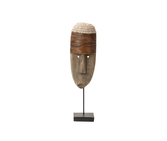 Conforama Mascara Decorativa Madera Conchas 16x12x50 Cm