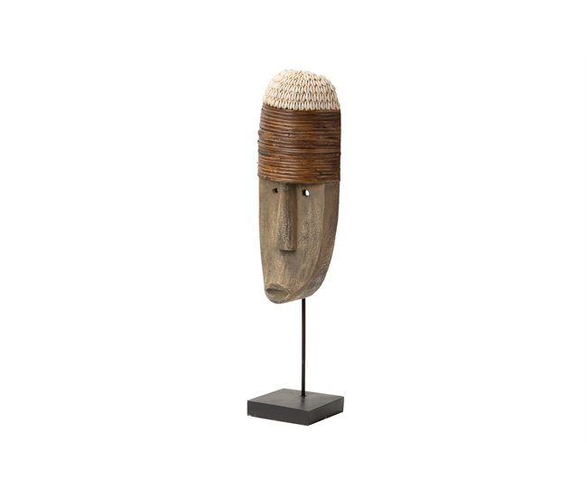 Conforama Mascara Decorativa Madera Conchas 16x12x50 Cm