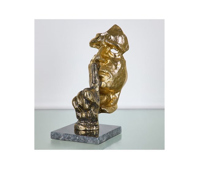 Conforama Máscara Presume De Casa Hollywood13*27.5*16dorado/negrometal/marmol