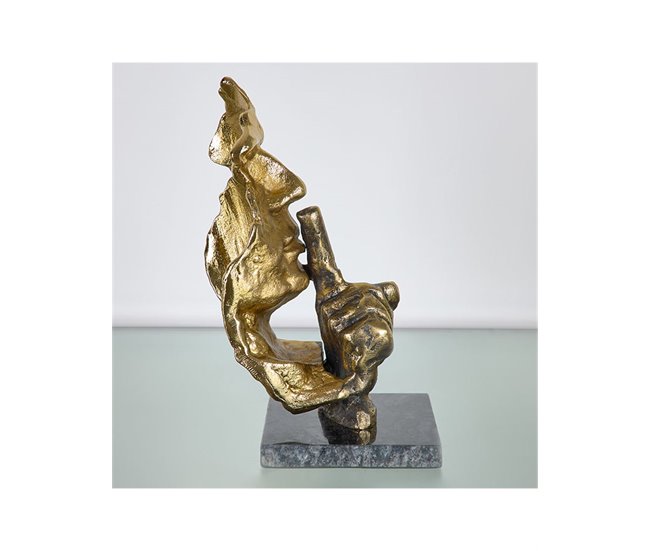 Conforama Máscara Presume De Casa Hollywood13*27.5*16dorado/negrometal/marmol