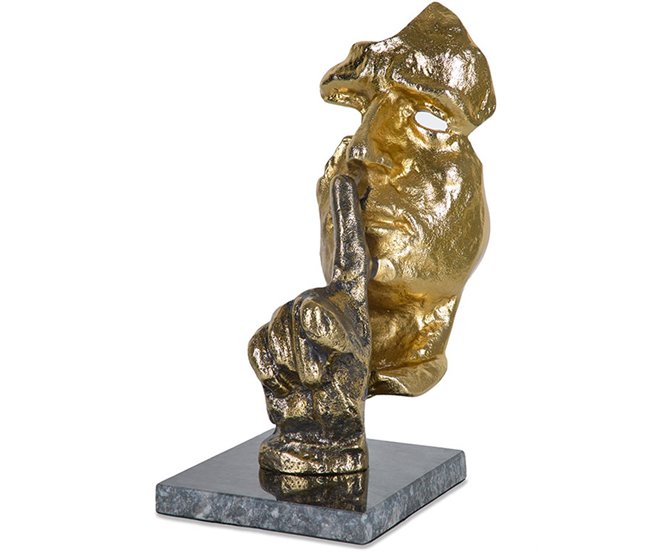 Conforama Máscara Presume De Casa Hollywood13*27.5*16dorado/negrometal/marmol