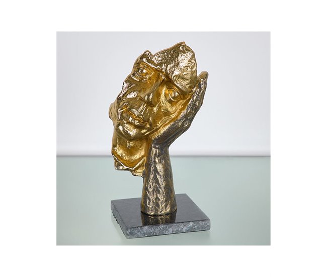 Conforama Máscara Presume De Casa Hollywood14*28*12.5dorado/negrometal/marmol