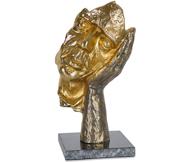 Conforama Máscara Presume De Casa Hollywood14*28*12.5dorado/negrometal/marmol