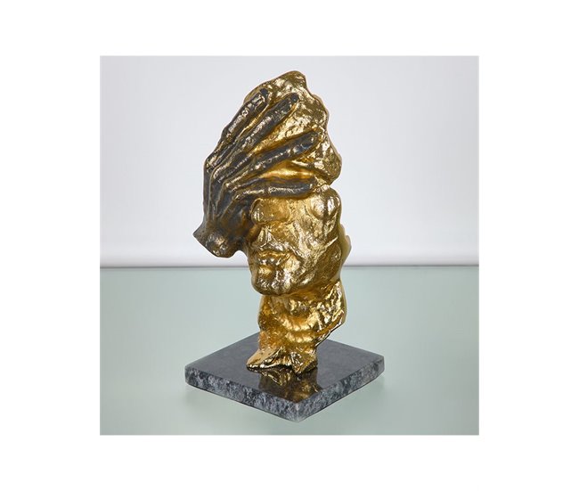 Conforama Máscara Presume De Casa Hollywood14.5*27.5*12dorado/negrometal/marmol