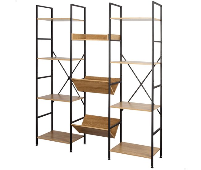 Conforama Max Home Estantería madera 11 estantes máx. 40 kg
